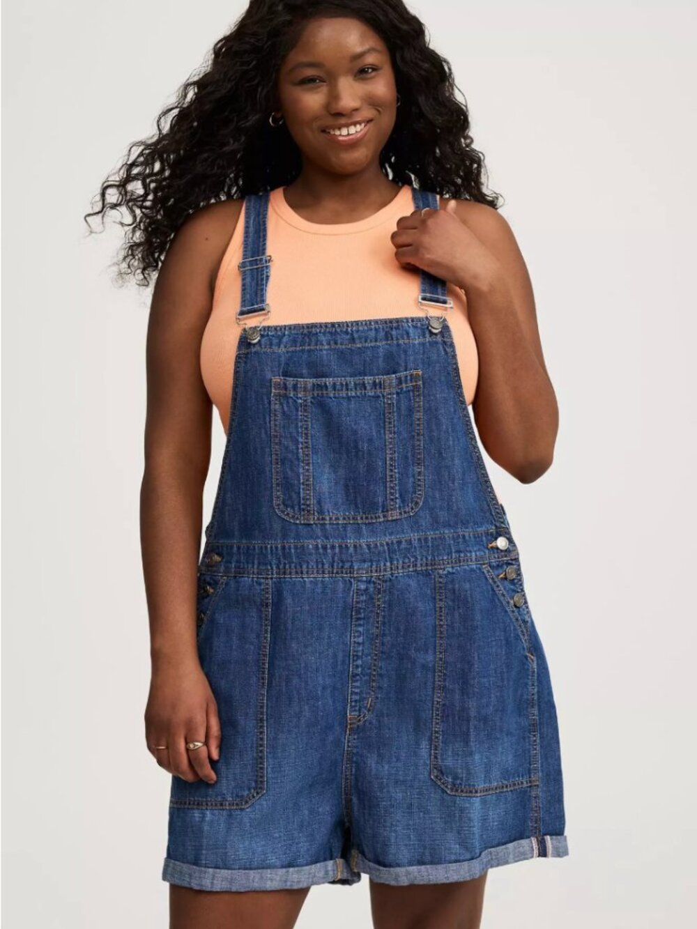 TORRID Lightweight Denim Shortall- Size 22 Dark Wash